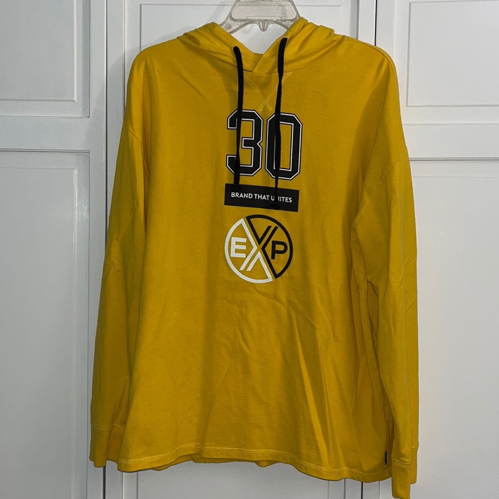 Express men’s long sleeve hooded shirt. Size large.